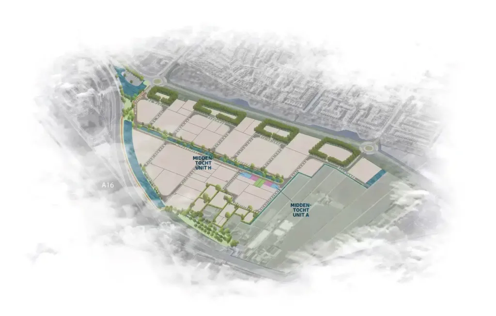 Middentocht bedrijfsunits A & H plattegrond