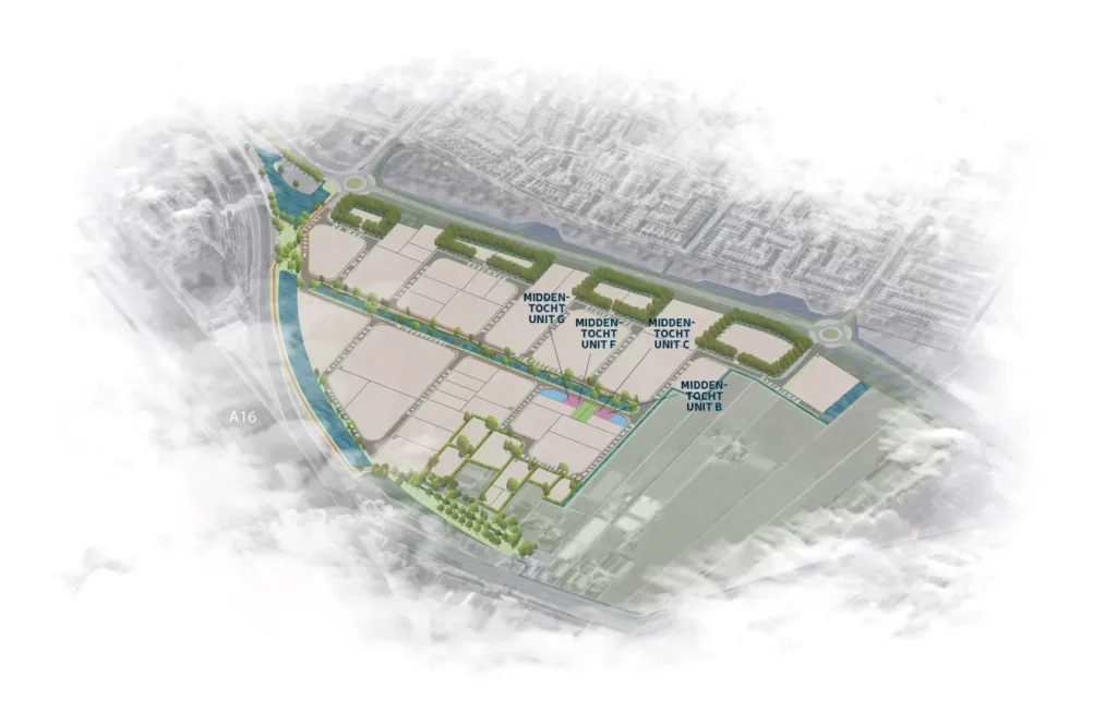 Middentocht bedrijfsunits B, C, F & G plattegrond
